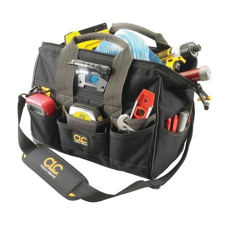 CLC WORK GEAR Tech Gear BIGMOUTH Tool Bag with Integrated LED Light, 8 in W, 1112 in D, 14 in H, 29Pocket L230